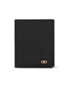 Ferragamo Calf Leather Bi-fold Wallet In Black