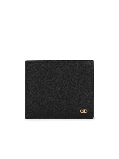 FERRAGAMO MICRO BLACK LEATHER WALLET