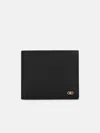 Ferragamo 'micro' Black Leather Wallet In Black