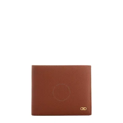 Ferragamo Micro Gancini Logo Bi-fold Wallet-brown