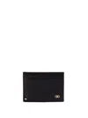 Ferragamo Gancini Bi-fold Wallet In Grained Leather In Black  