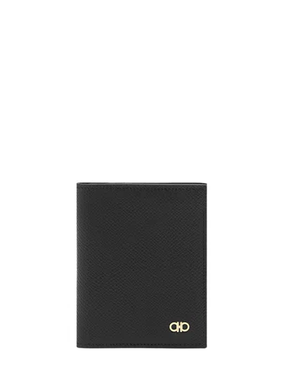 Ferragamo Micro Gancio Wallet In Black