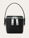Ferragamo Micro Leather Mini Bag In Black