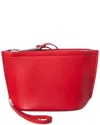 Ferragamo Micro Leather Pouch In Red