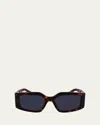 Ferragamo Classic Logo 54mm Modified Rectangular Sunglasses In Opaline Honey