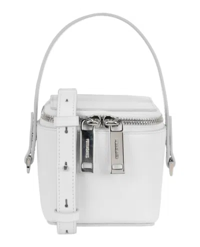 Ferragamo Micro Zip-around Shoulder Bag In White