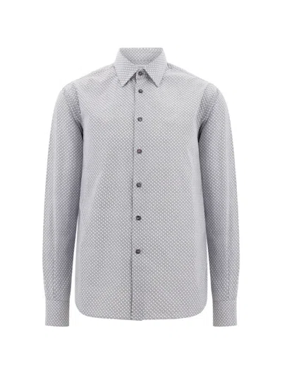 Ferragamo Micro-patterned Shirt In White