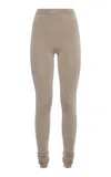 Ferragamo Mid-rise Leggings In Brown