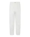 Ferragamo Mid-rise Straight Leg Pants With Flap Pockets In White