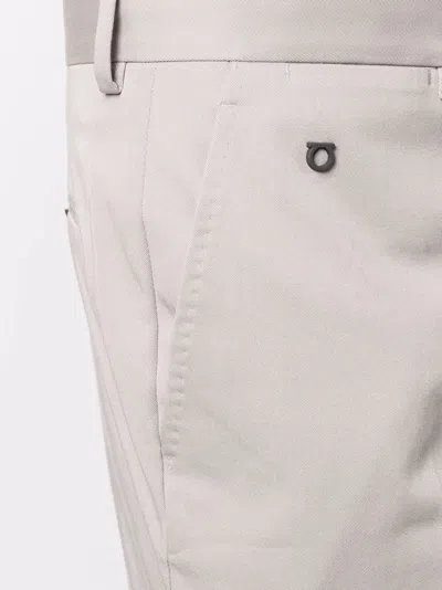 Ferragamo Mid-rise Straight-leg Trousers In Gray