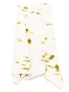 Ferragamo Midi Blossom Print Handkerchief Skirt In Neutrals