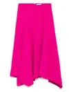 Ferragamo Midi Handkerchief Skirt In Purple