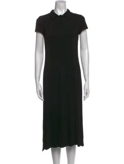 Pre-owned Ferragamo Midi Length Dress In Black