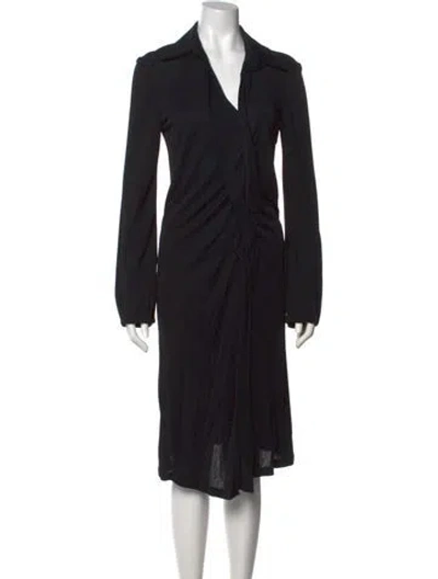 Pre-owned Ferragamo Midi Length Dress In Black