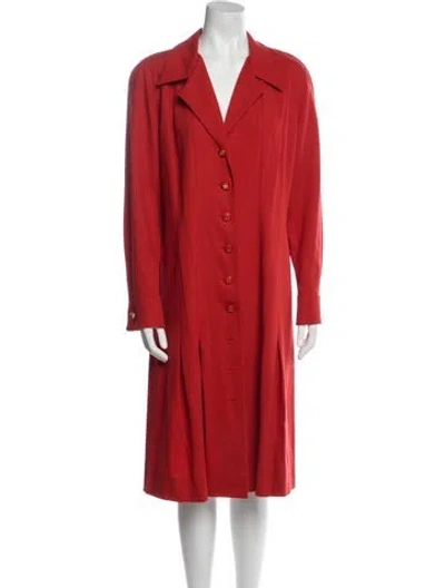 Pre-owned Ferragamo Midi Length Dress In Orange