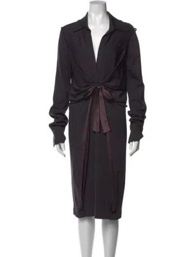 Pre-owned Ferragamo Midi Length Dress In Purple