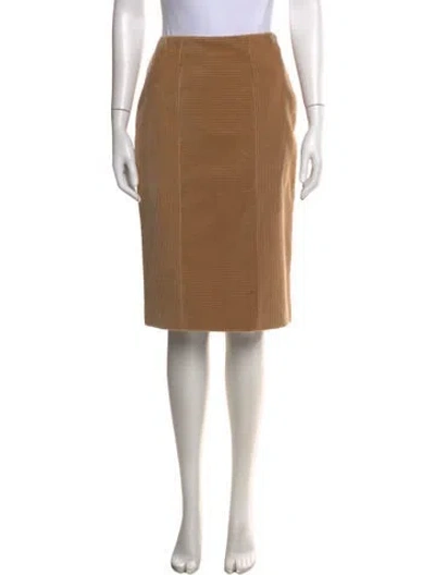 Pre-owned Ferragamo Midi Length Skirt In Brown