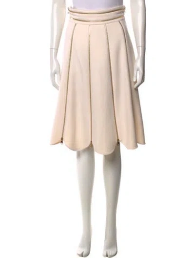 Pre-owned Ferragamo Midi Length Skirt In Neutral