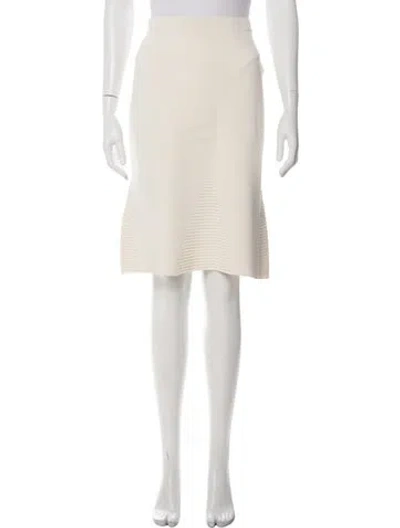 Pre-owned Ferragamo Midi Length Skirt In Neutral
