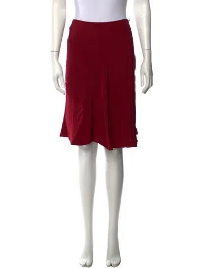 Pre-owned Ferragamo Midi Length Skirt In Red
