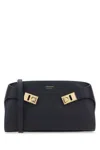 Ferragamo Small Structured Shoulder Bag With Adjustable Strap In Blue