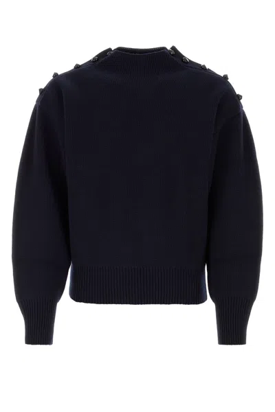 FERRAGAMO MIDNIGHT BLUE WOOL BLEND SWEATER