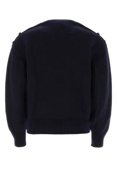 FERRAGAMO MIDNIGHT BLUE WOOL BLEND SWEATER