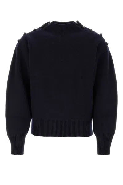 FERRAGAMO MIDNIGHT BLUE WOOL BLEND SWEATER