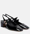 Ferragamo Milly Patent Leather Slingback Pumps In Black