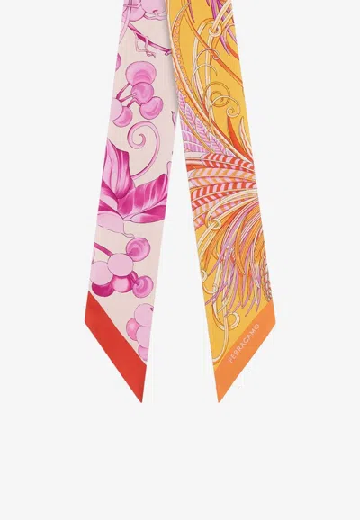 FERRAGAMO MINI ANIMAL PRINT BANDEAU SCARF