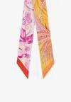 Ferragamo Mini Animal Print Bandeau Scarf In Multicolor