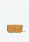 Ferragamo Mini Arch Calf Leather Crossbody Bag In Camel