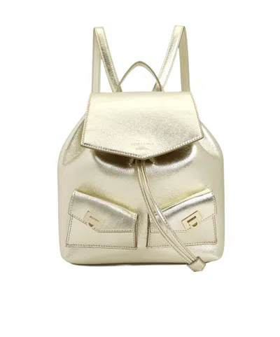 Ferragamo Mini Backpack In Neutral