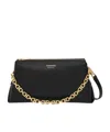 Ferragamo Embossed Logo Chain Strap Mini Bag In Black
