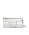 Ferragamo Mini Bag Double Gancini Chain In Silver
