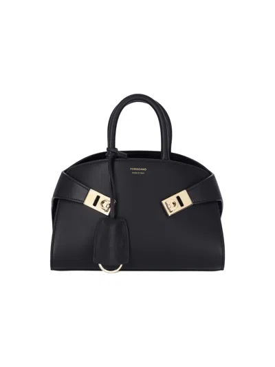 Ferragamo Mini Bag "hug" In Black