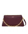 Ferragamo Embossed Logo Chain Mini Bag In Purple
