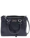 Ferragamo Mini Batik Tote Bag In Black Saffiano Leather (authentic Pre-loved)