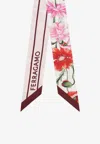 Ferragamo Floral Print Rectangular Scarf In Multicolor