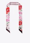 Ferragamo Floral Print Rectangular Scarf In Multicolor