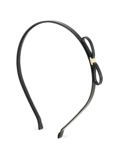 Ferragamo Mini Bow Headband In Black