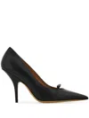 Ferragamo Stylish Pumps With Pointed Toe And Bow In Black