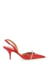 Ferragamo Gylla 70 Slingback In Flame Red In Multicolor