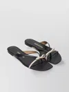 Ferragamo Mini Bow Slide Narrow Fit In Black