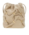 Ferragamo Mini Leather Bucket Bag In Nude