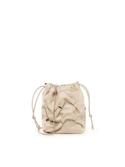 Ferragamo Mini Bucket In Beige
