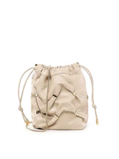 Ferragamo Mini Bucket In Beige