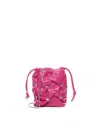 Ferragamo Mini Bucket Pink Lambskin Bag With Vara Bow
