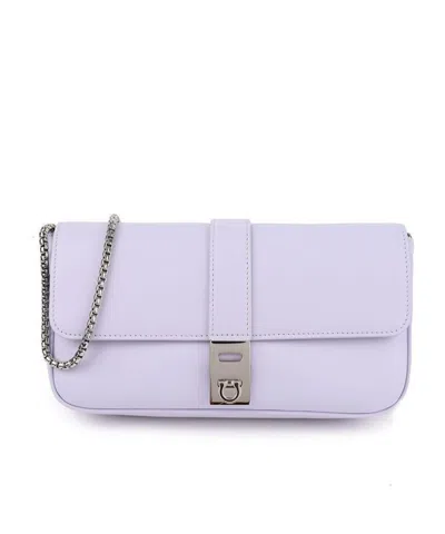 Ferragamo Mini Chain Crossbody Bag In Purple