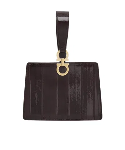 Ferragamo Mini Clutch In Brown